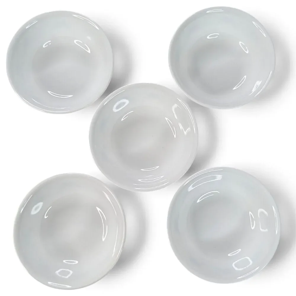 Corelle Corning Ware Blue Hearts Sponge 6.25 Inch Cereal Soup Bowls Set of 5 USA
